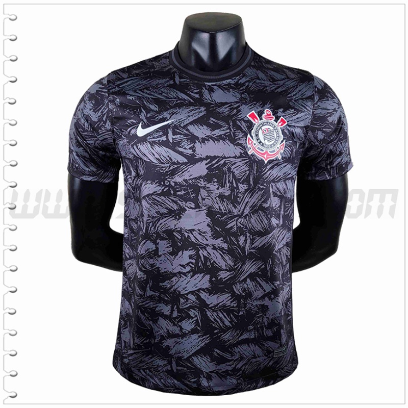 Camiseta Futbol Corinthians Negro 2022 2023