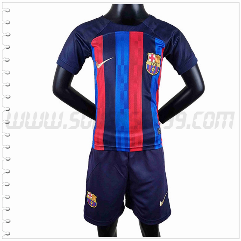 Primera Equipacion del FC Barcelona Ninos 2022 2023