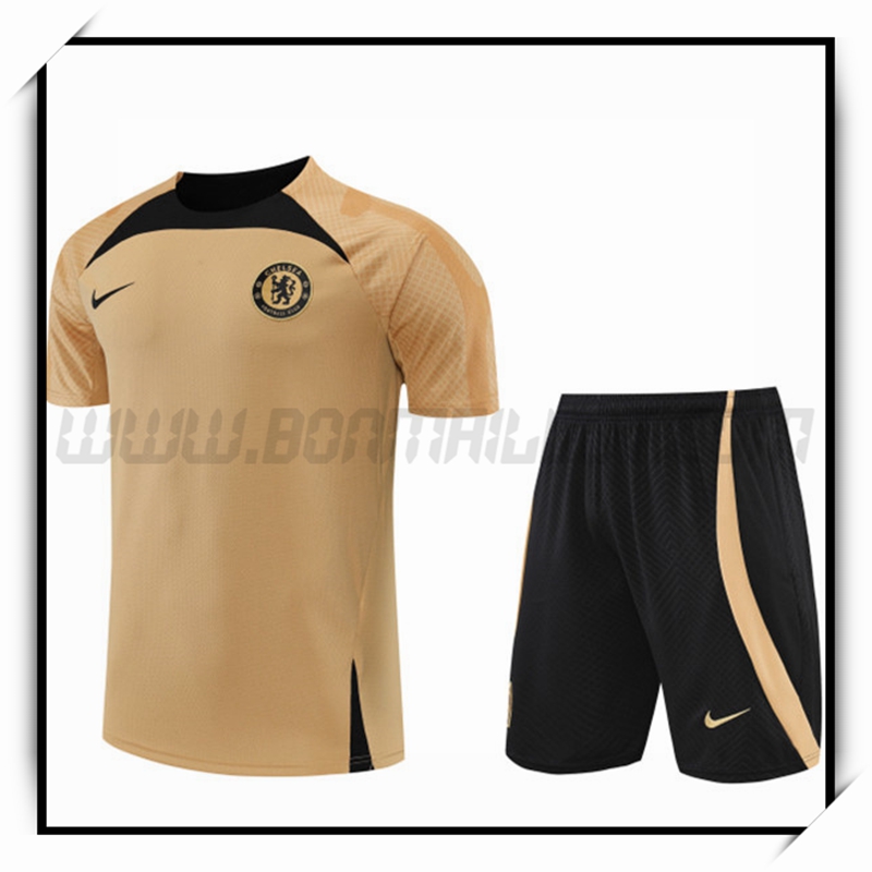 Camiseta Entrenamiento FC Chelsea + Pantalones Cortoss Amarillo 2022 2023