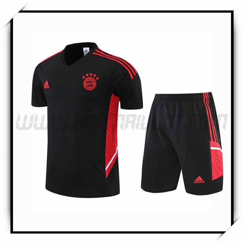 Camiseta Entrenamiento Bayern Munich + Pantalones Cortoss Negro 2022 2023