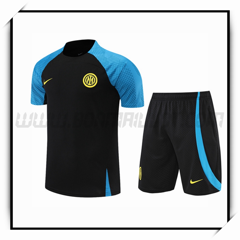 Camiseta Entrenamiento Inter Milan + Pantalones Cortoss Negro 2022 2023