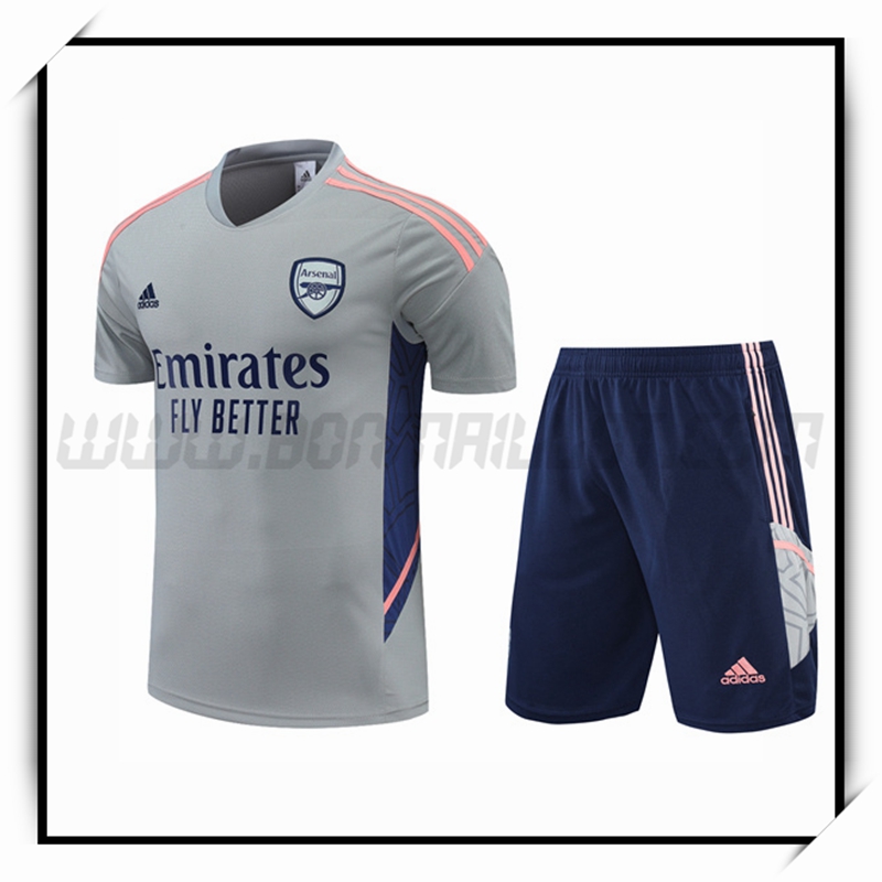 Camiseta Entrenamiento Arsenal + Pantalones Cortoss Gris 2022 2023