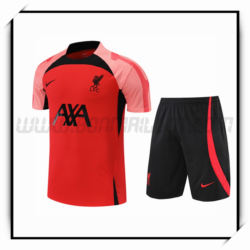 Camiseta Entrenamiento FC Liverpool + Pantalones Cortoss Rojo 2022 2023