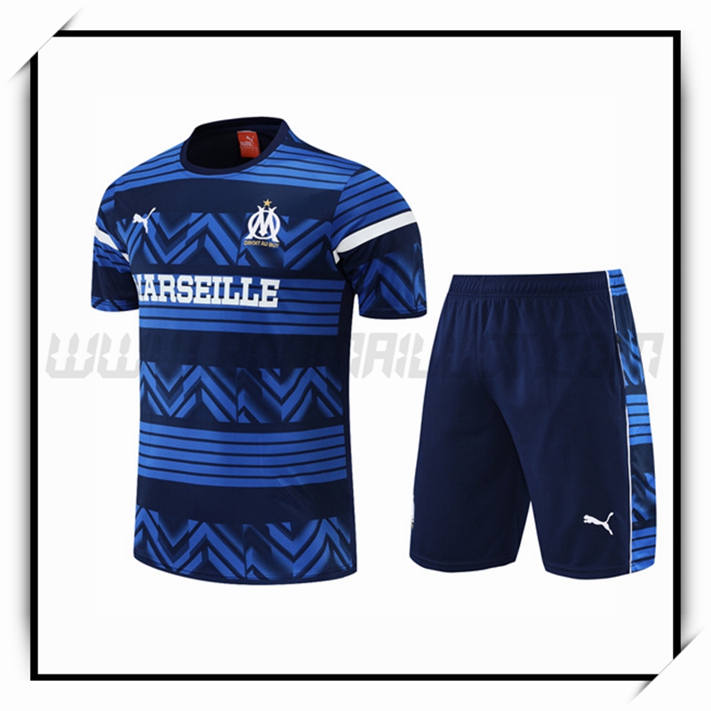 Camiseta Entrenamiento Marsella + Pantalones Cortoss Azul 2022 2023
