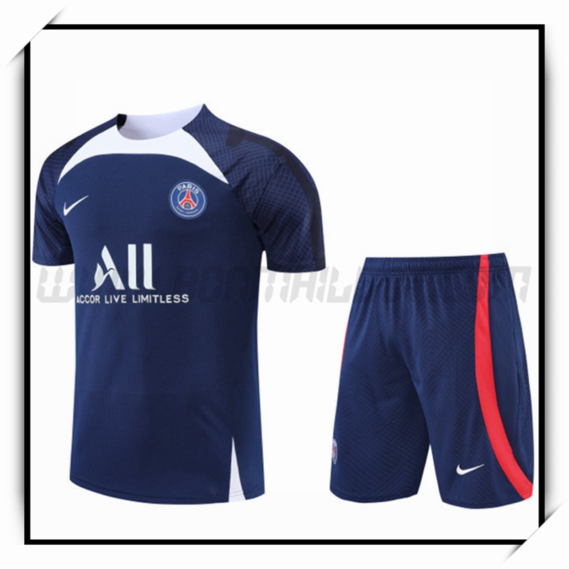 Camiseta Entrenamiento PSG + Pantalones Cortoss Azul Marino 2022 2023