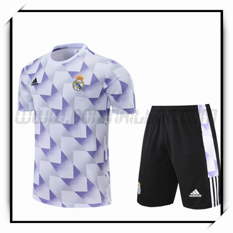 Camiseta Entrenamiento Real Madrid + Pantalones Cortoss Gris 2022 2023