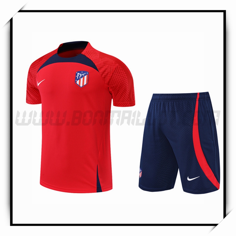 Camiseta Entrenamiento Atletico Madrid + Pantalones Cortoss Rojo 2022 2023