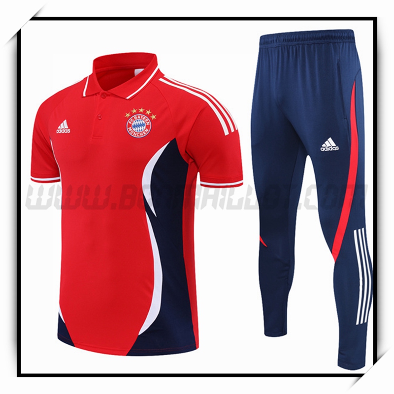 Polo Futbol Bayern Munich + Pantalones Rojo 2022 2023