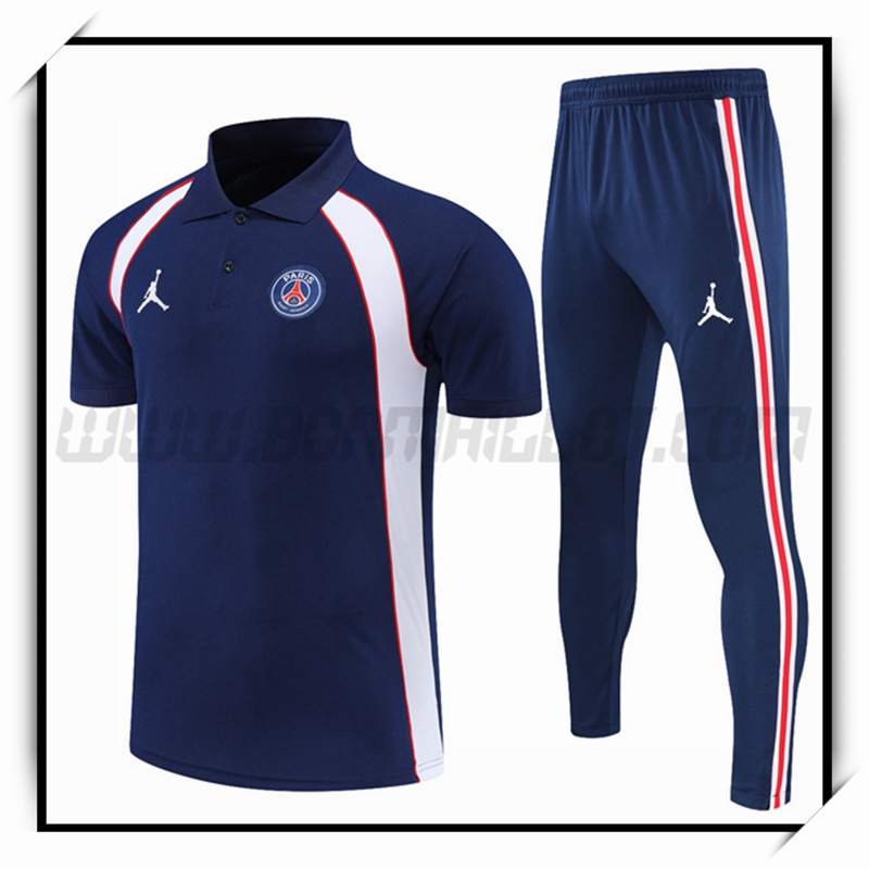 Polo Futbol Jordan PSG + Pantalones Azul Marino 2022 2023