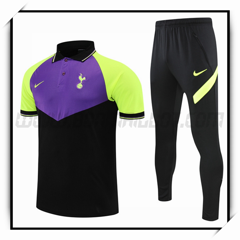 Polo Futbol Tottenham Hotspur + Pantalones Negro 2022 2023