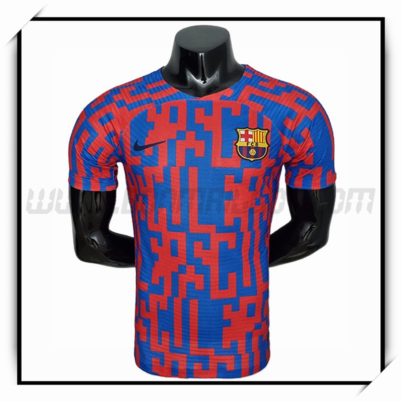 Camiseta Entrenamiento FC Barcelona Rojo Azul 2022 2023