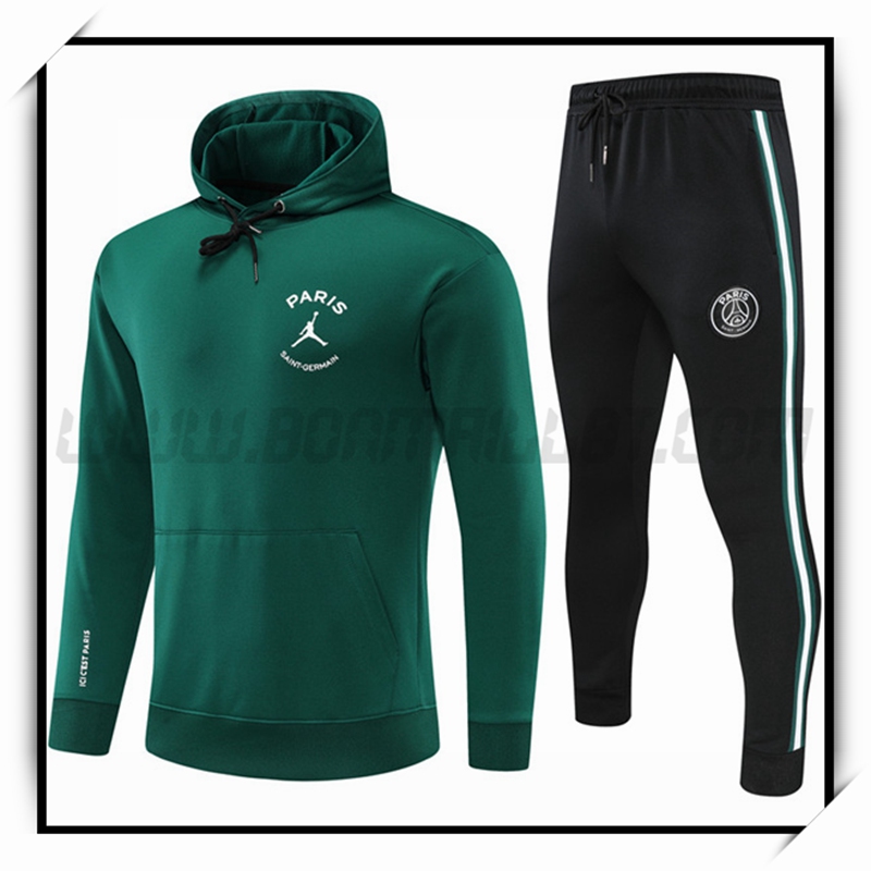 Chaqueta con Capucha Chandal del Jordan PSG Verde 2022 2023