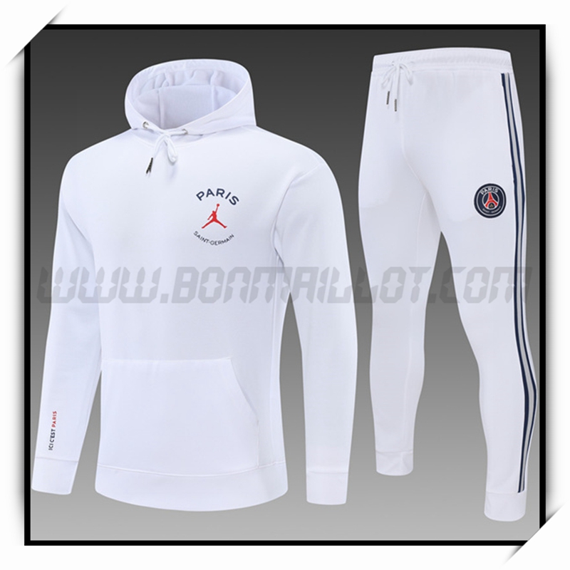 Chaqueta con Capucha Chandal del Jordan PSG Ninos Blanco 2022 2023