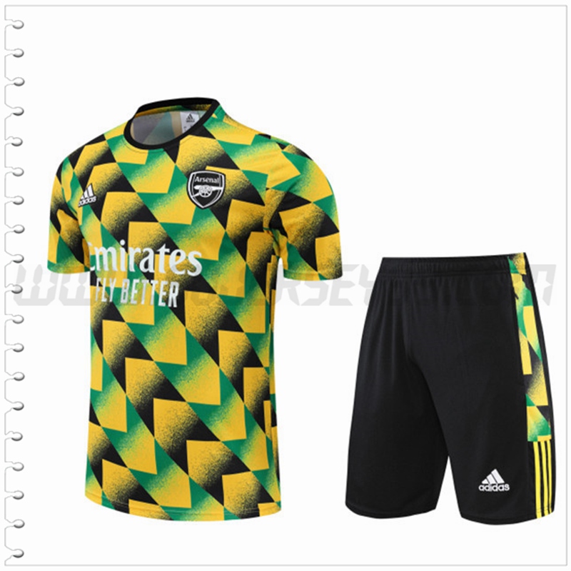 Camiseta Entrenamiento Arsenal + Pantalones Cortos Amarillo 2022 2023