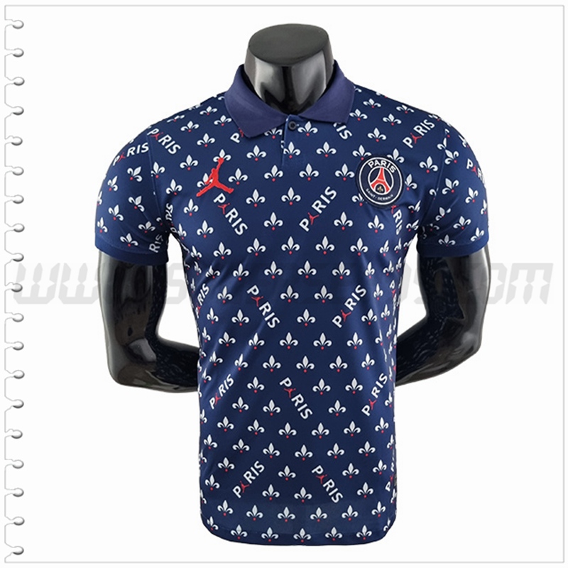 Polo Futbol Jordan PSG Blanco/Azul 2022 2023