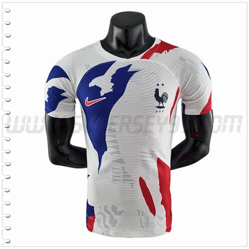 Camiseta Entrenamiento Francia Blanco/Azul 2022 2023