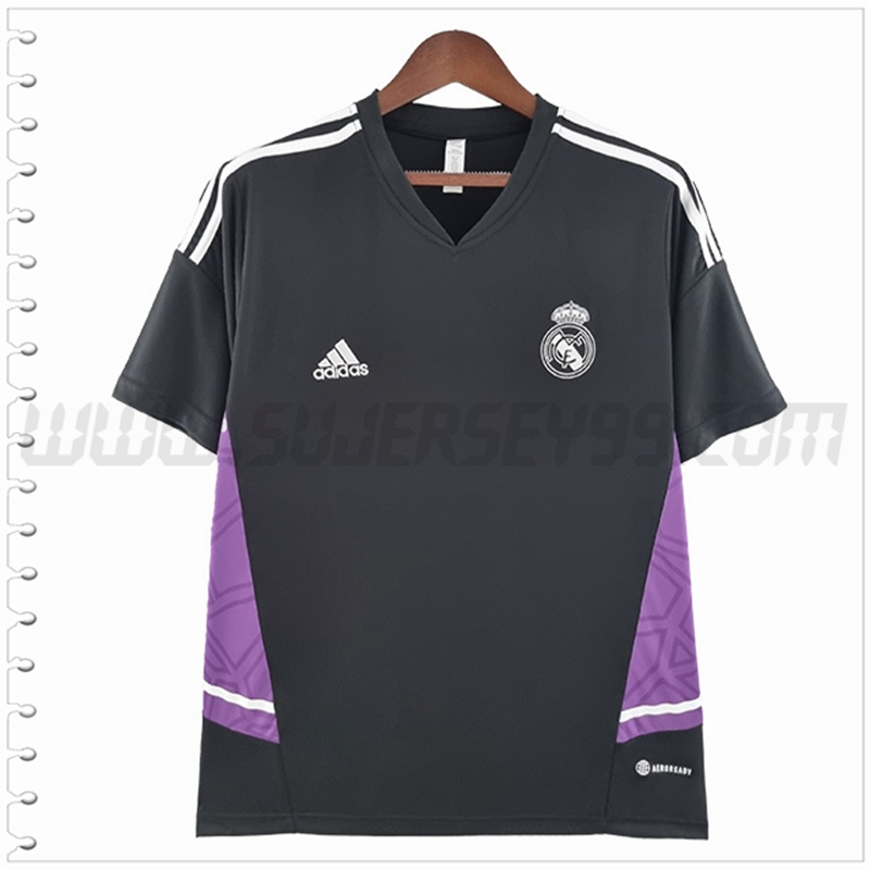 Camiseta Entrenamiento Real Madrid Negro/Violeta 2022 2023