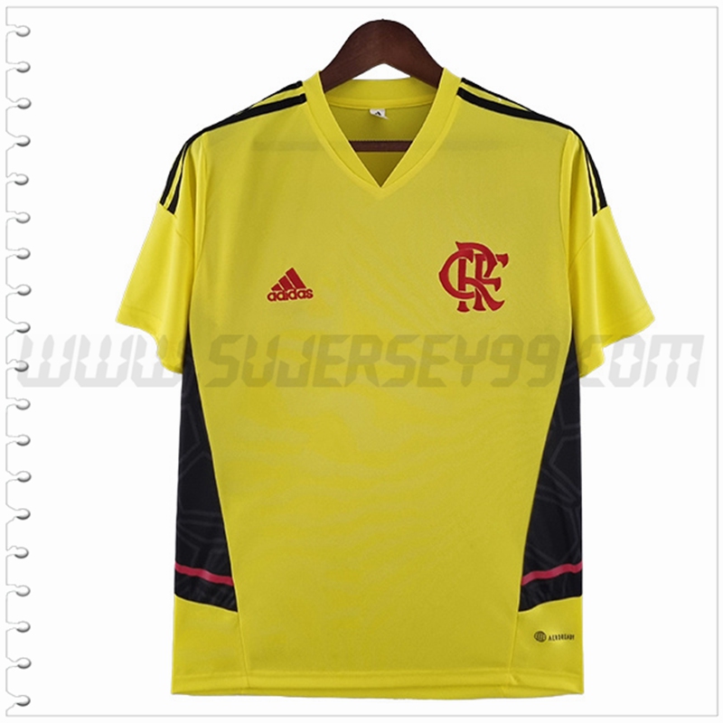 Camiseta Entrenamiento Flamengo Amarillo 2022 2023