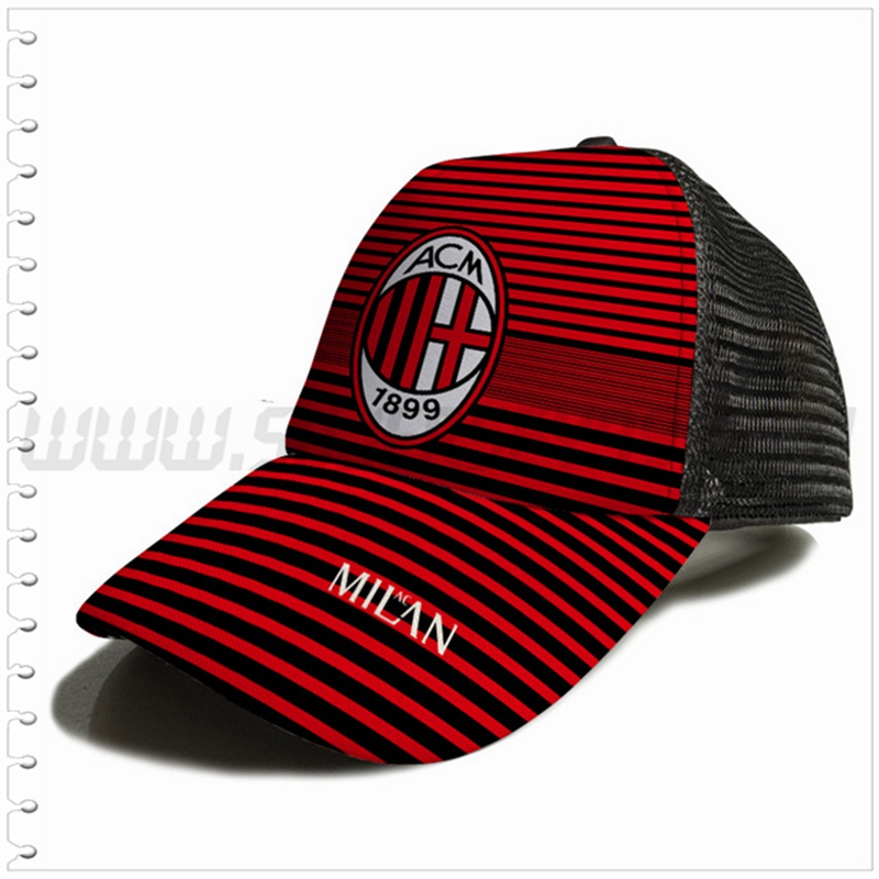 Gorra Futbol AC Milan Rojo 2023