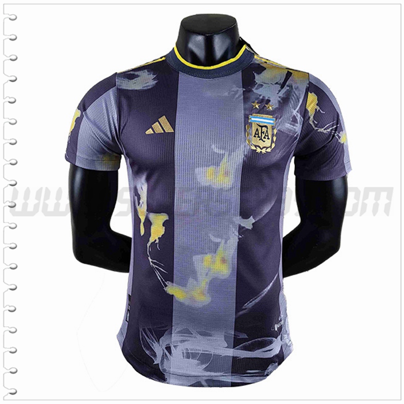 Camiseta Equipo Argentina Gris Negro 2022 2023