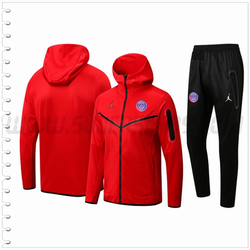 Chaqueta con Capucha Chandal del Jordan PSG Rojo 2022 2023