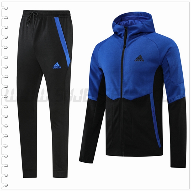 Chaqueta con Capucha Chandal del Adidas Azul/Negro 2022 2023