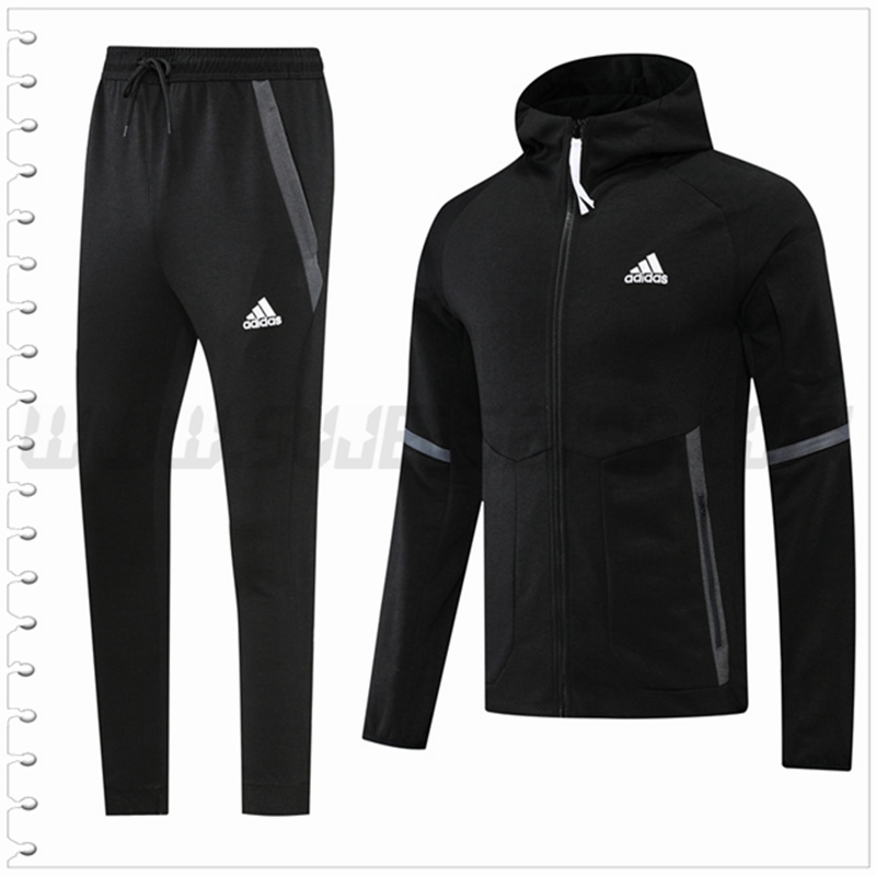 Chaqueta con Capucha Chandal del Adidas Negro 2022 2023