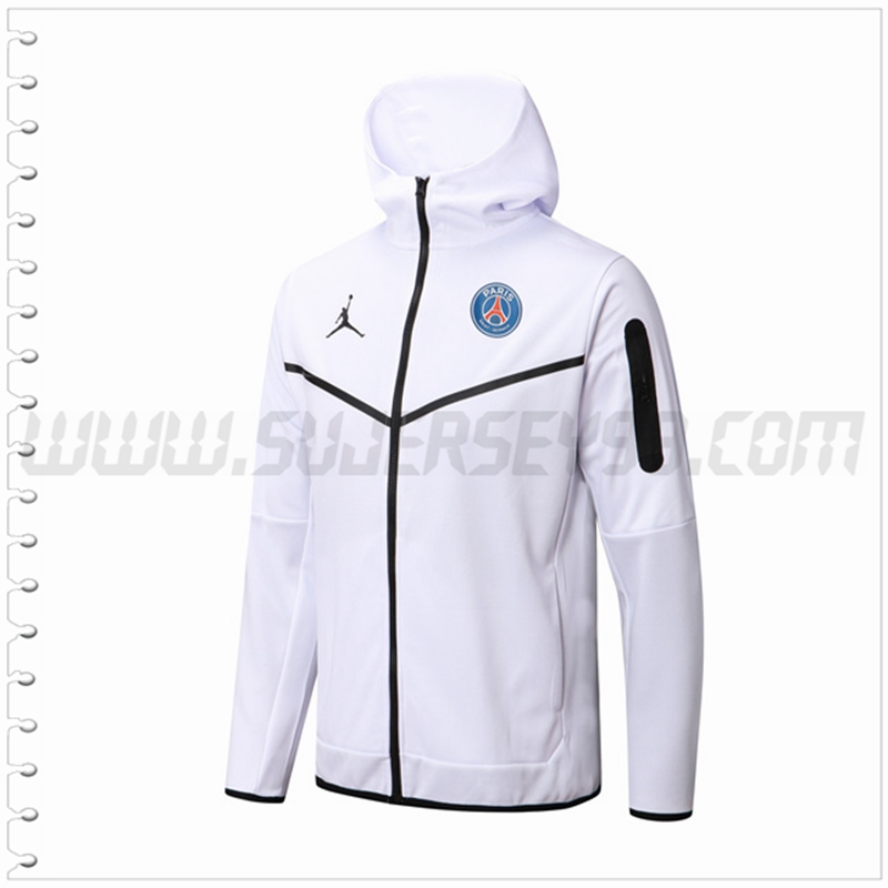 Chaqueta con Capucha PSG Blanco 2022 2023