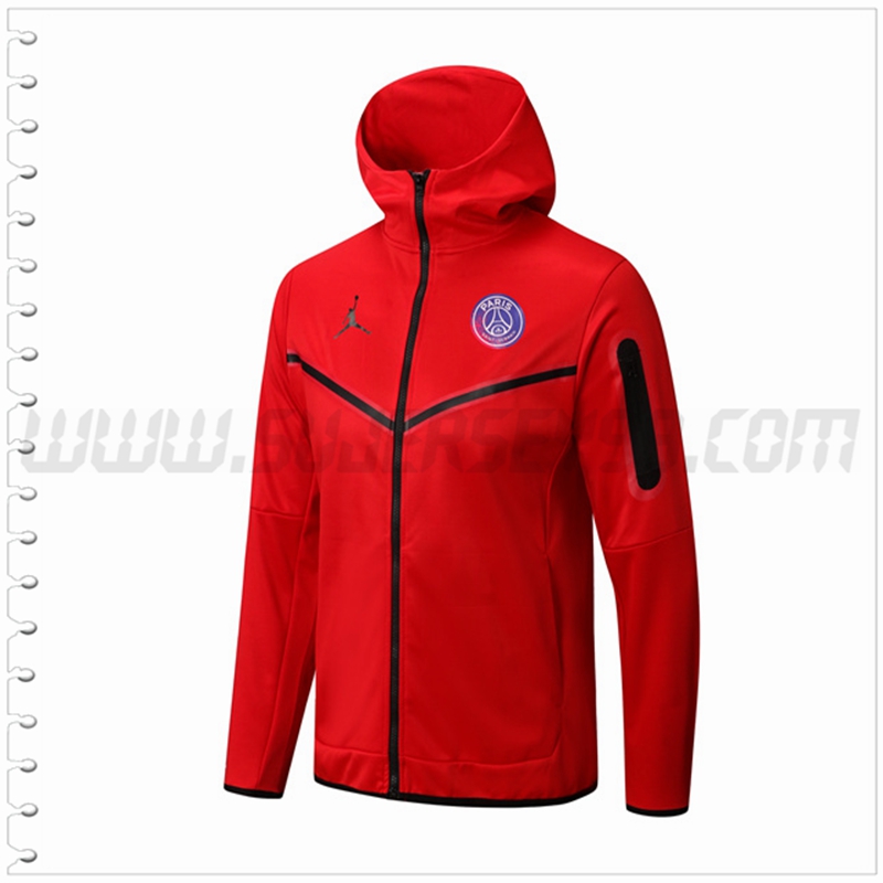 Chaqueta con Capucha Jordan PSG Rojo 2022 2023