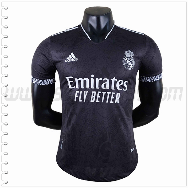 Camiseta Futbol Real Madrid Negro Dragon Chino 2022 2023