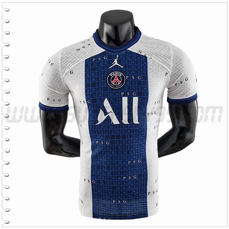 Camiseta Futbol Jordan PSG Blanco Azul Edición Especial 2022 2023