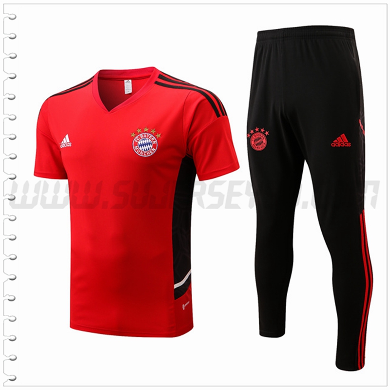 Camiseta Entrenamiento Bayern Munich + Pantalones Rojo 2022 2023