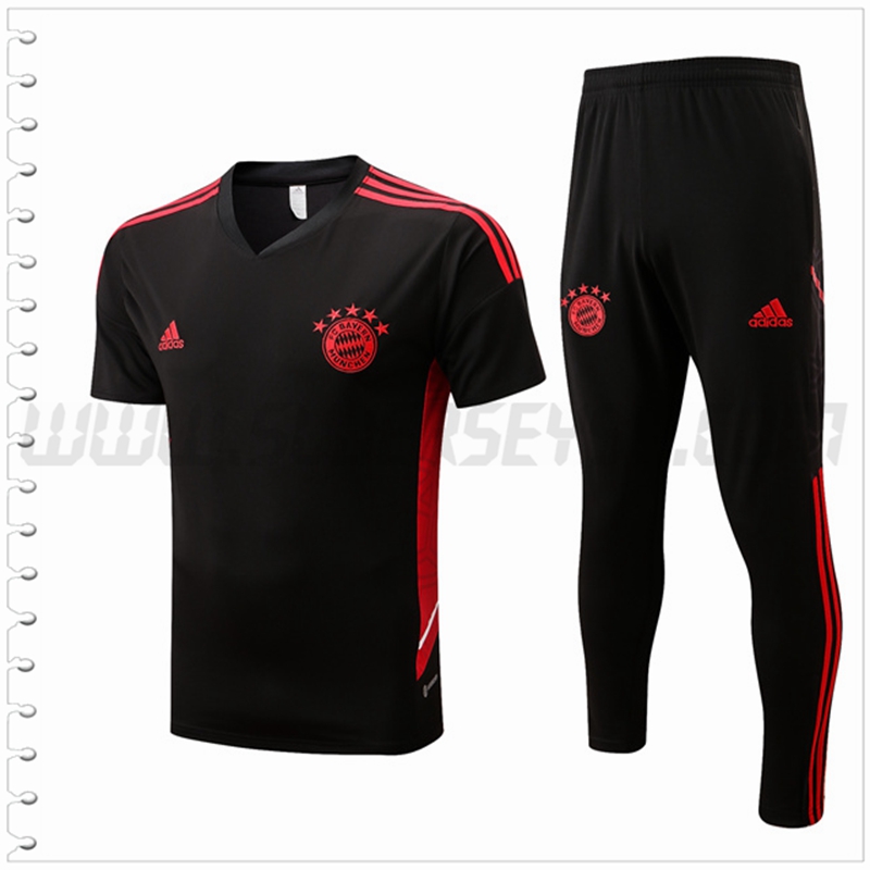 Camiseta Entrenamiento Bayern Munich + Pantalones Negro 2022 2023