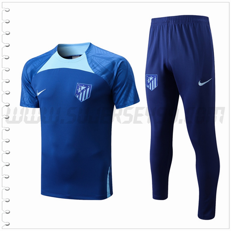 Camiseta Entrenamiento Atletico Madrid + Pantalones Azul 2022 2023