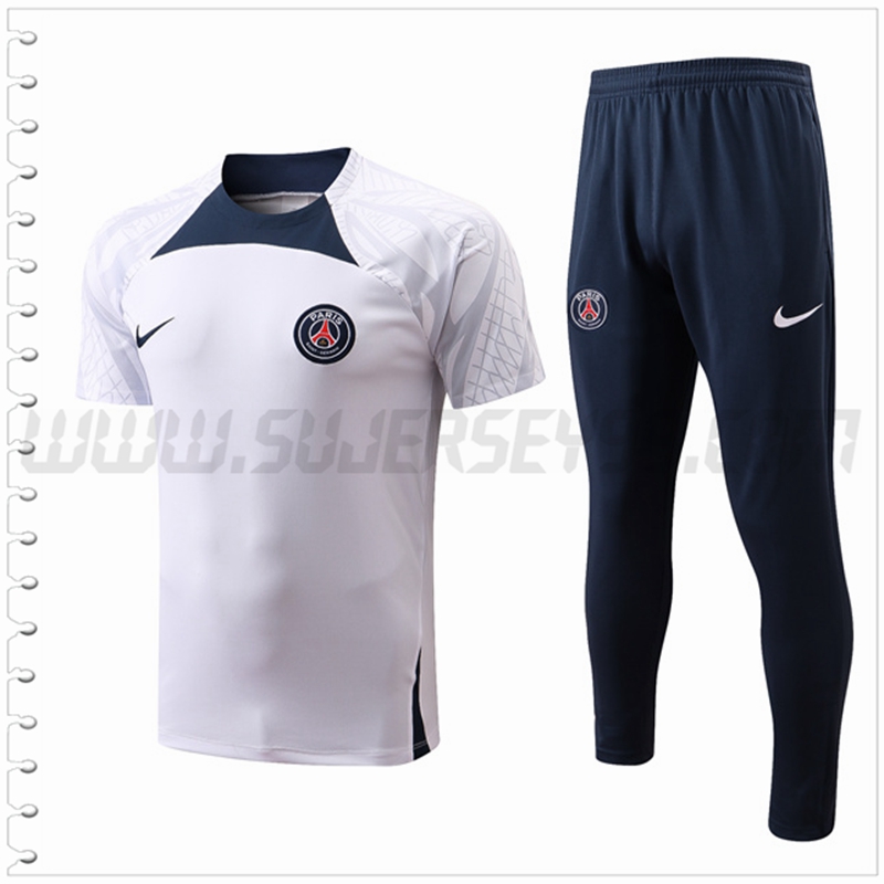 Camiseta Entrenamiento PSG + Pantalones Blanco 2022 2023