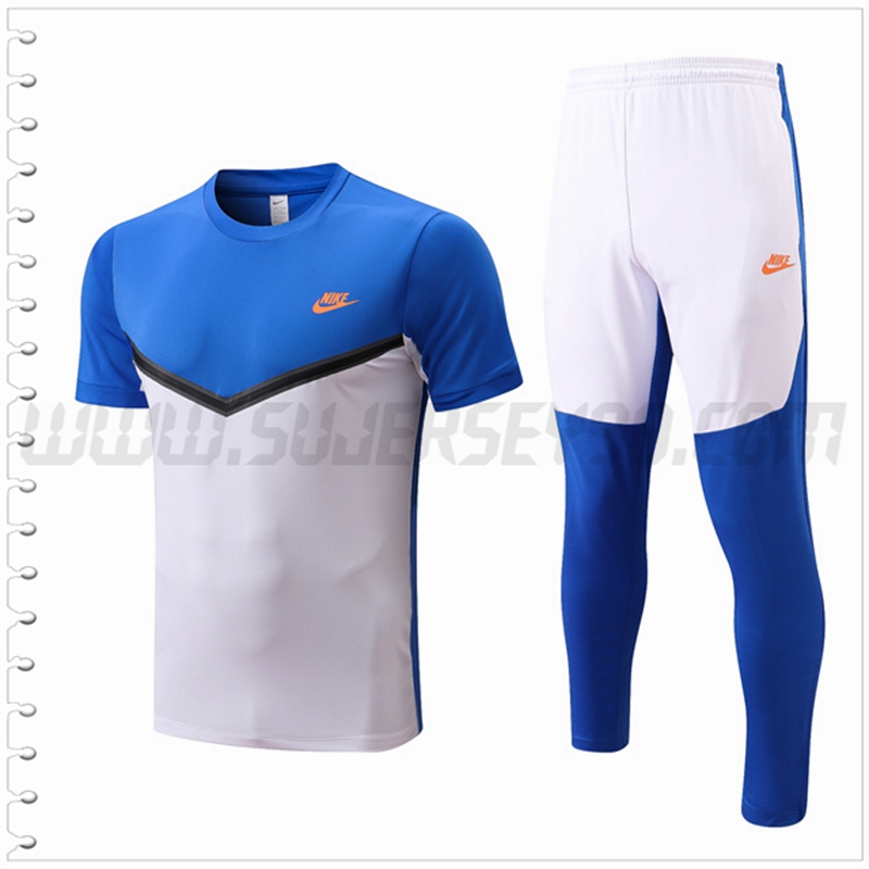 Camiseta Entrenamiento Nike + Pantalones Azul/Blanco 2022 2023