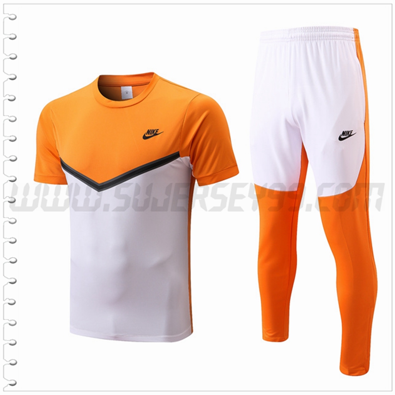 Camiseta Entrenamiento Nike + Pantalones Amarillo/Blanco 2022 2023