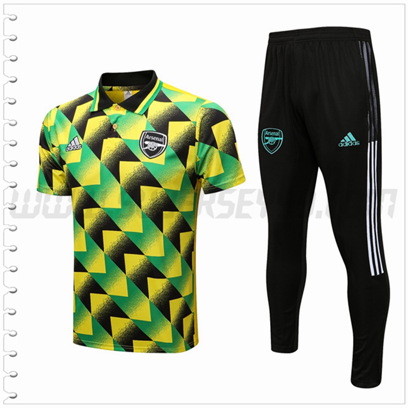 Polo Futbol Arsenal + Pantalones Verde/Negro 2022 2023