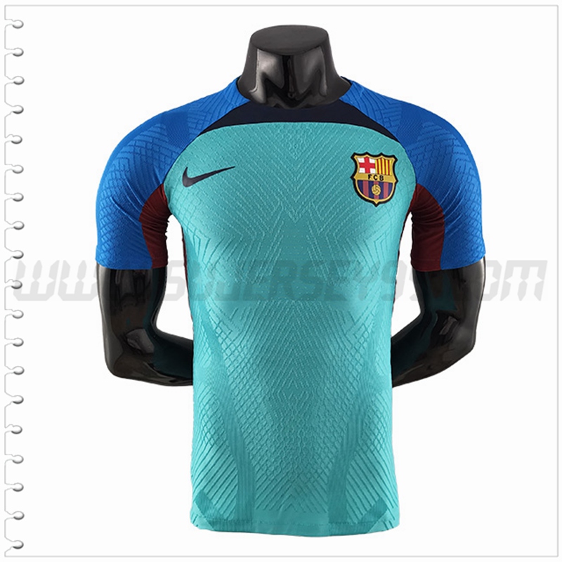 Camiseta Entrenamiento FC Barcelona Azul/Verde 2022 2023