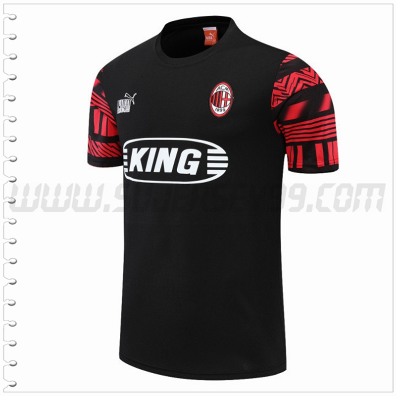 Camiseta Entrenamiento AC Milan Negro 2022 2023