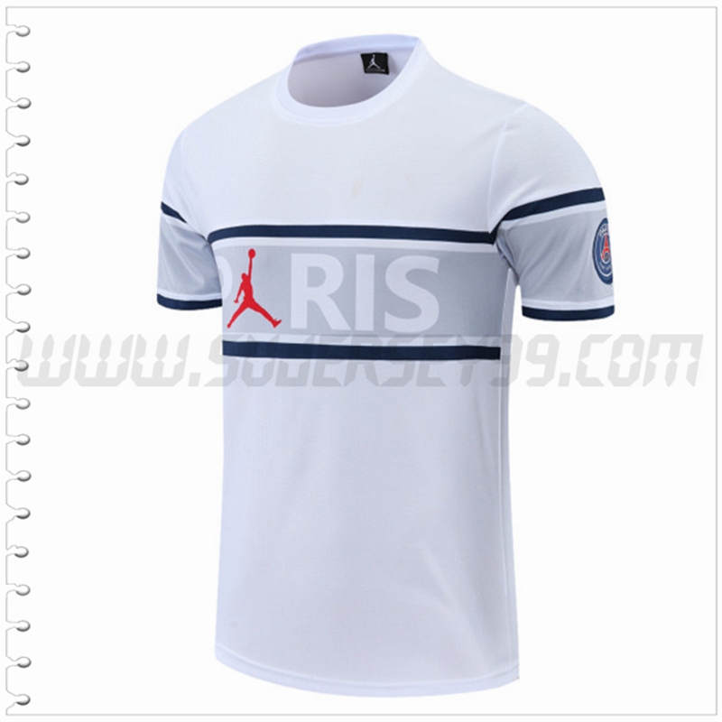 Camiseta Entrenamiento Jordan PSG Blanco/Gris 2022 2023