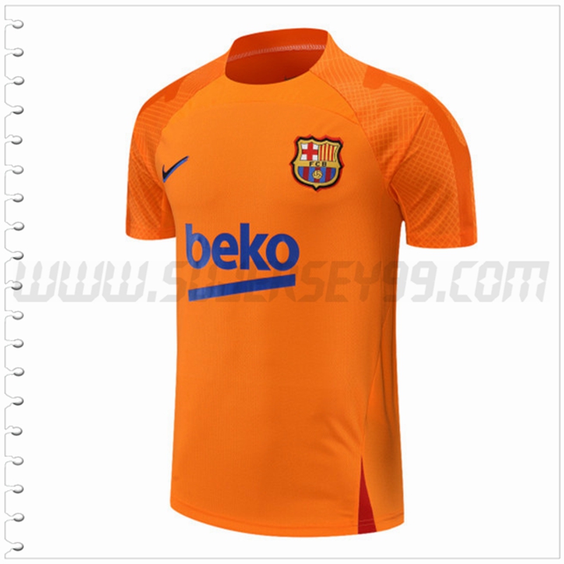 Camiseta Entrenamiento FC Barcelona Naranja 2022 2023