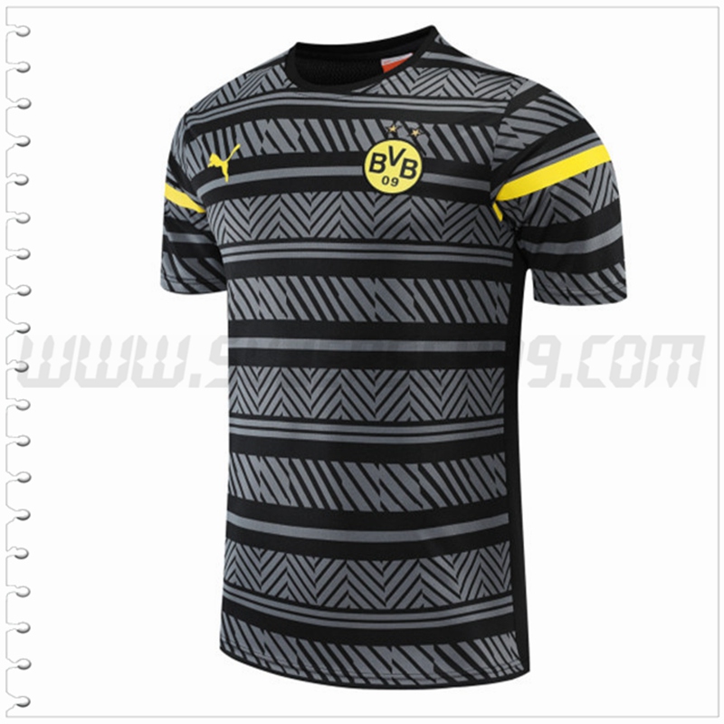 Camiseta Entrenamiento Dortmund BVB Gris 2022 2023