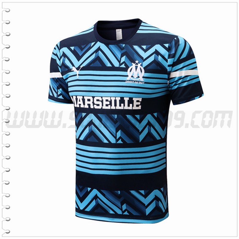 Camiseta Entrenamiento Marsella OM Azul/Negro 2022 2023