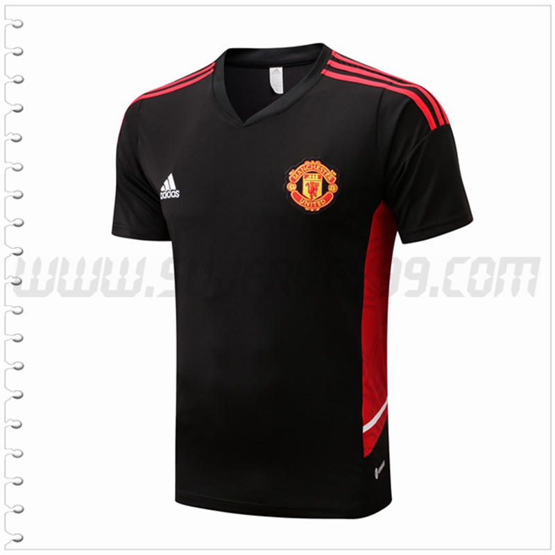 Camiseta Entrenamiento Manchester United Negro 2022 2023