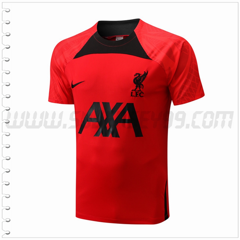 Camiseta Entrenamiento FC Liverpool Rojo/Negro 2022 2023