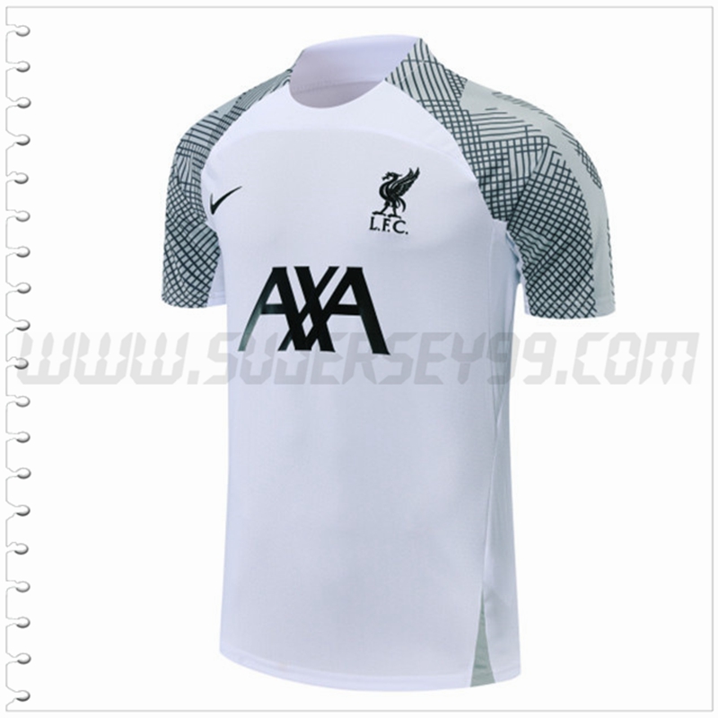 Camiseta Entrenamiento FC Liverpool Blanco 2022 2023