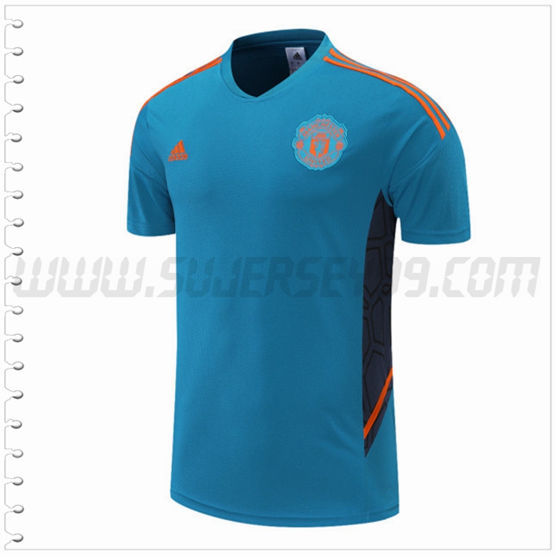 Camiseta Entrenamiento Manchester United Azul 2022 2023