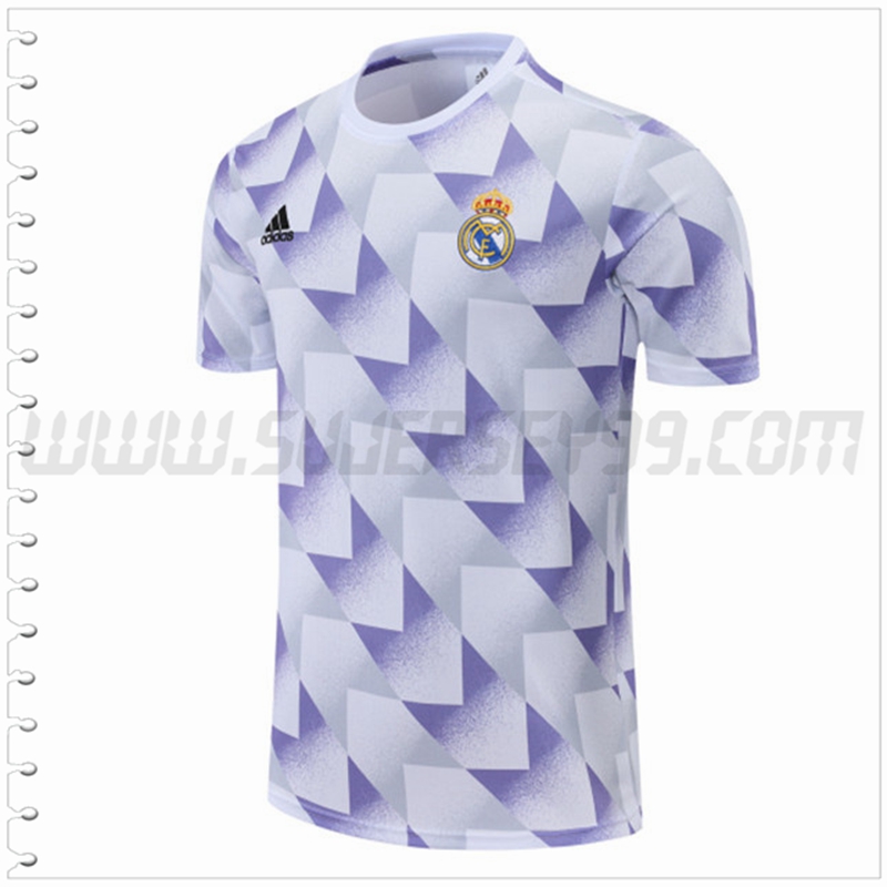 Camiseta Entrenamiento Real Madrid Blanco/Gris 2022 2023