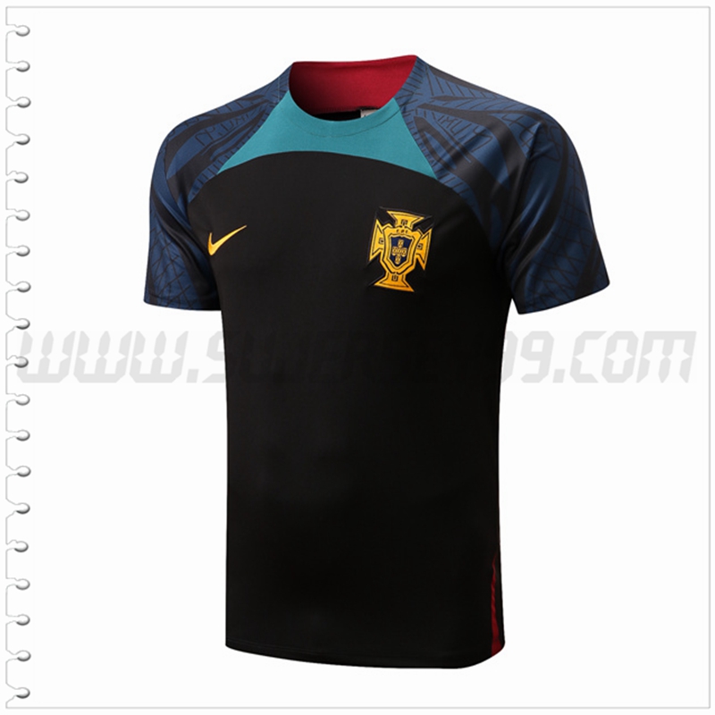 Camiseta Entrenamiento Portugal Negro 2022 2023